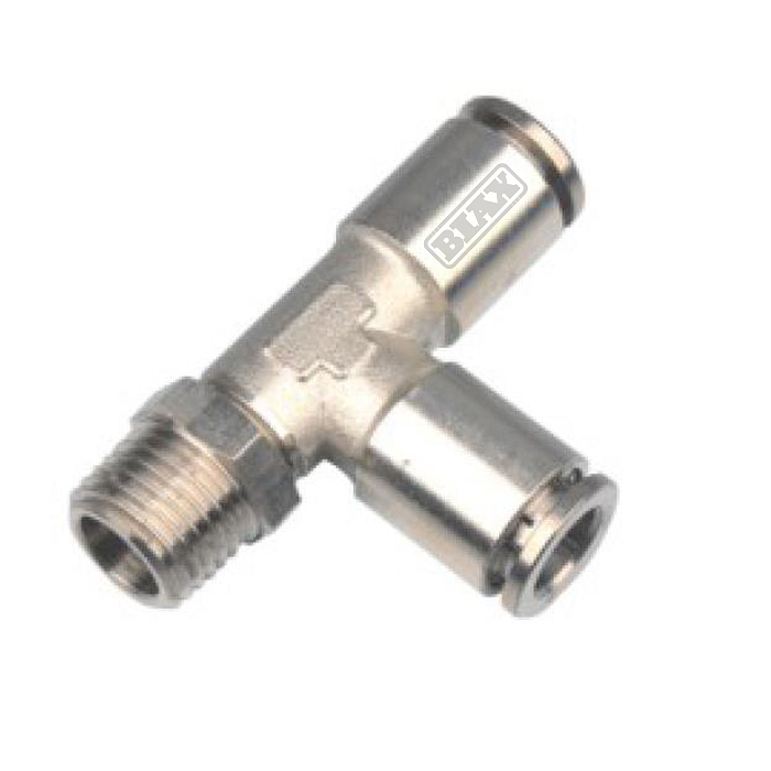 BIAX 全铜螺纹侧三通快插气管接头/AT91-100-1028 MPD06-M5