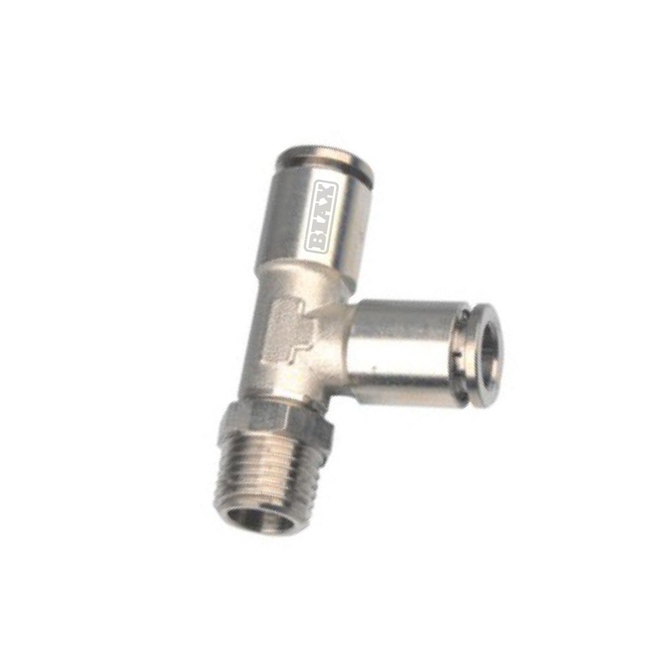 BIAX 全铜螺纹侧三通快插气管接头/AT91-100-1025 MPD04-M5