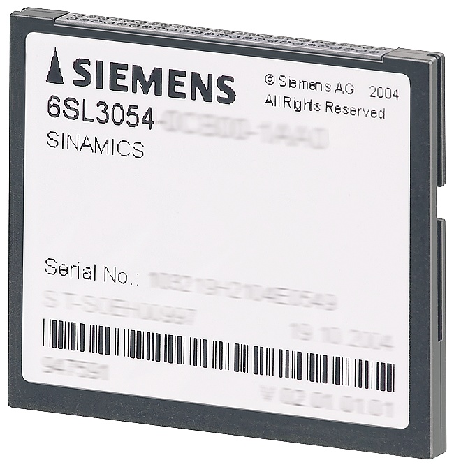 SIEMENS SINAMICS S120 CF 卡 无性能扩展 包括发给许可证 （许可证） V4.8 6SL3054-0EJ00-1BA0