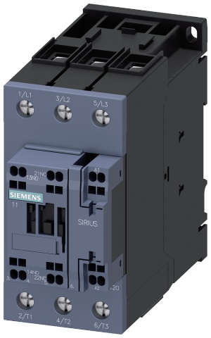 SIEMENS 接触器，AC-3，50 A/22 kW/400V，3极，24VDC，1NO+1NC，螺旋接头/弹簧拉