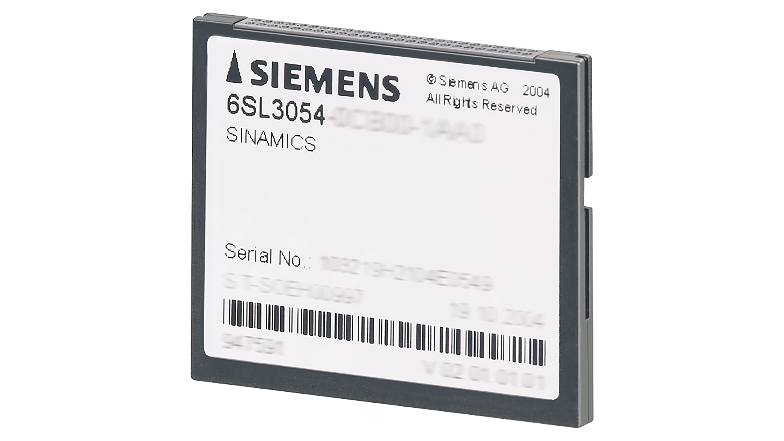 SIEMENS SINAMICS S120 CF 卡 不带性能扩展 包括许可证书 （许可证， 保存在卡上） V4.7 6SL3054-0EH00-1BA0