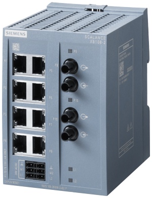 SIEMENS SCALANCE XB108-2 非管理型 IE 交换机，8个 10/100 Mbit/s 端口,2