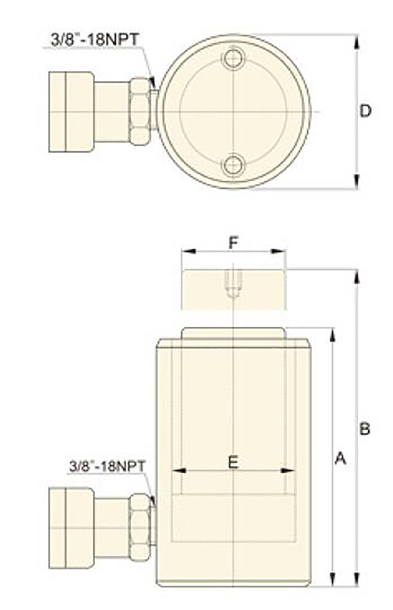 KENTA 单作用薄型液压千斤顶 KT9-2020-233