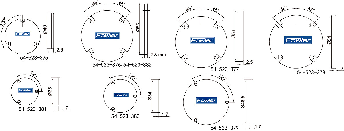 FOWLER 平后盖 54-523-379