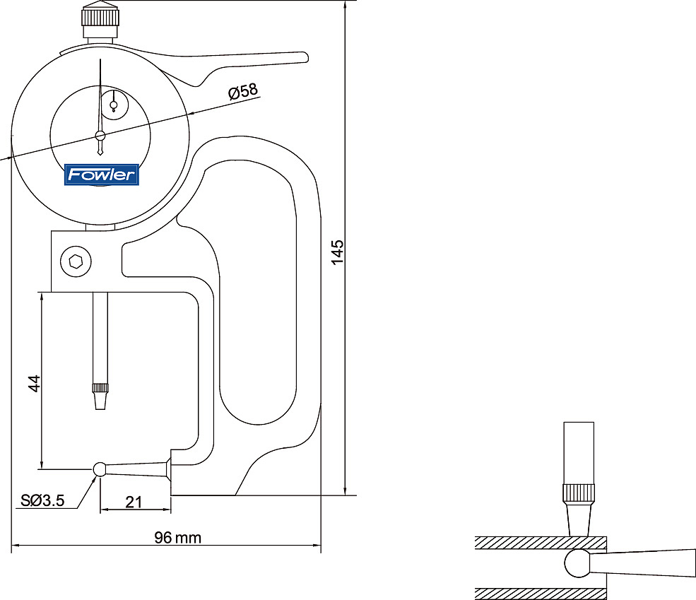 FOWLER 测管壁厚规 54-523-417