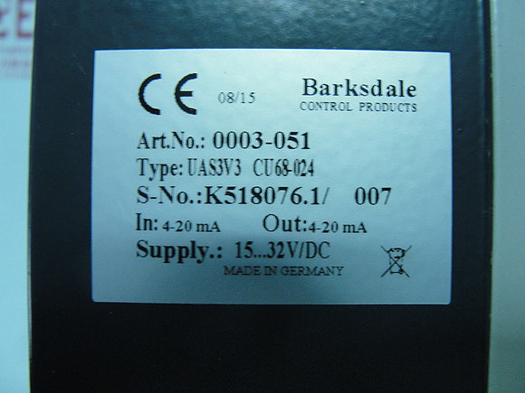 BARKSDALE 放大器 UAS3V3 CU68-024