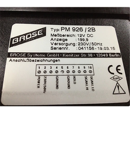 BROSE 数显表PM 926 PM 926/2B